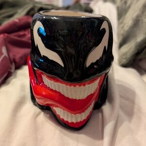 Marvel Black and White Venom Ceramic Mug with Red Accents
